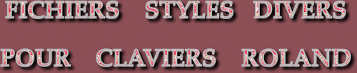 STYLES DIVERS CLAVIERS ROLAND SÉRIE 9905