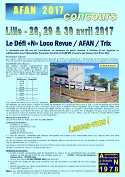 Le Défi "N" Loco Revue / Trix / AFAN pour 2017