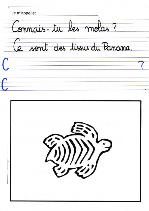 Fiche d'écriture GS sur les Molas du Panama