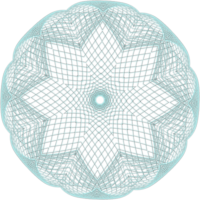 Mandalas spirographe transparent