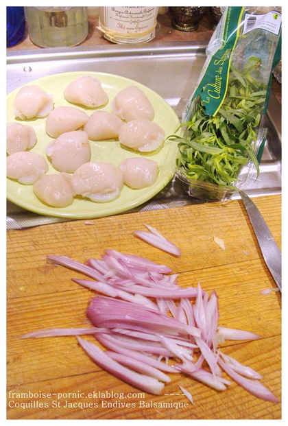 Coquilles St Jacques endives balsamique