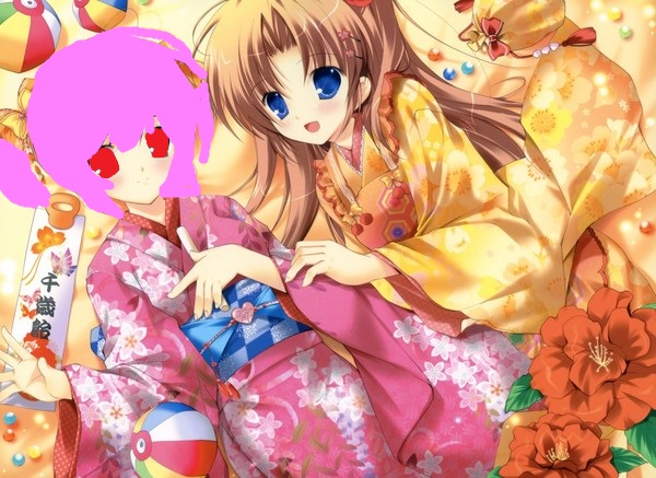 Lina,Naila et Tsukimura en kimono!!!