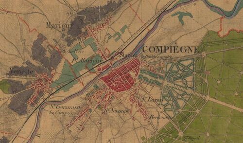 Compiègne - Carte de l'état-major 1820-1866 (geoportail.gouv.fr)