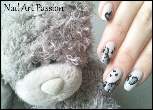 Nail art Teddy Bear - Ourson mignon !