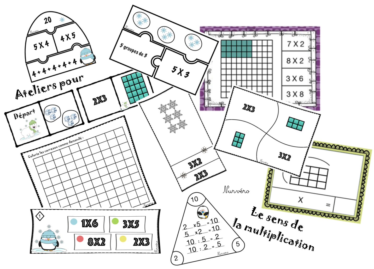 math - Le sens de la multiplication - Des ateliers pour la classe et de la  formation
