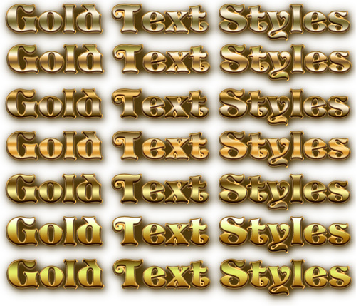 Gold Text Photoshop Styles