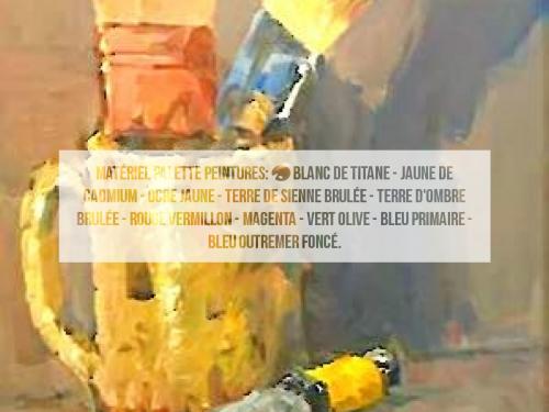 Dessin et peinture - vidéo 3281 : Nature morte aux pinceaux - huile, acrylique.