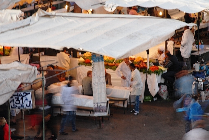 Jemaa El - Fna , le restaurant de plein air 