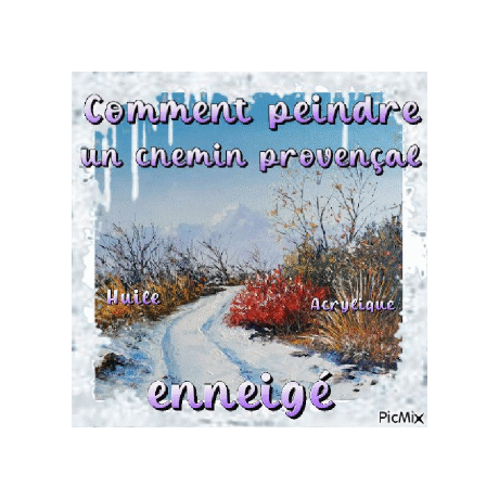 Dessin et peinture - vidéo 4192 : Comment peindre la neige dans un paysage provençal 1/2 ? - huile ou acrylique.