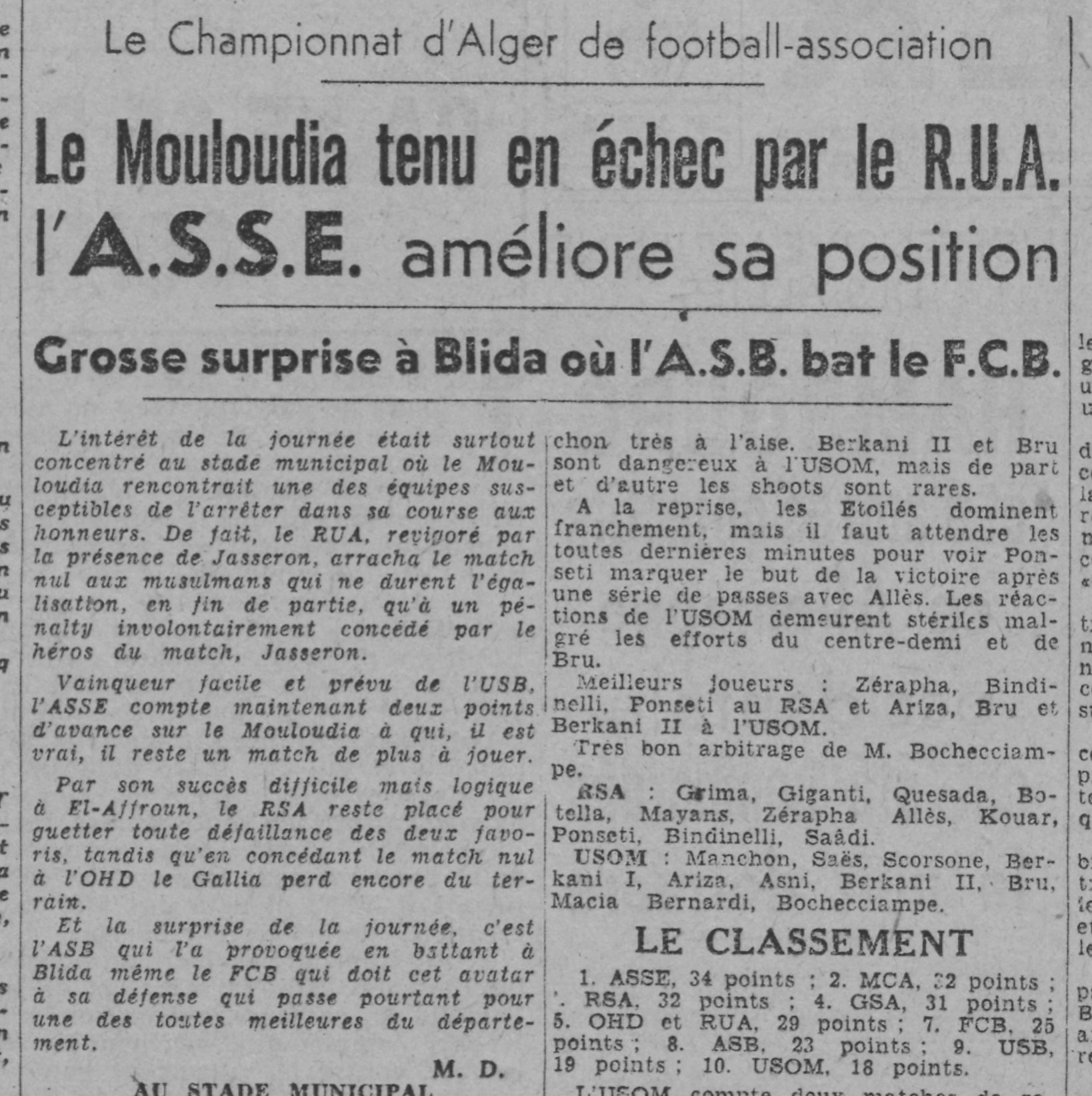 Dim 12.3.1944 au Municipal RUA-MCA 1-1