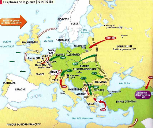 Première guerre mondiale: de 1915 à 1917