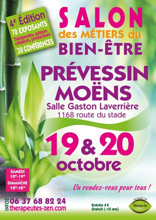Salon du bien-être à Prévession Moëns 19 et 20 octobre 2019