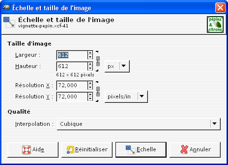 [tuto GIMP 2.8] Modifier la taille d'une image