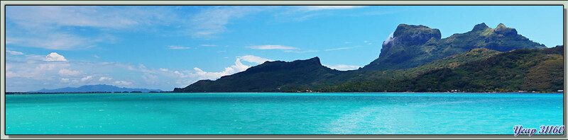 La couleur incroyable du lagon de Bora Bora : la Pointe Taihi - Polynésie française