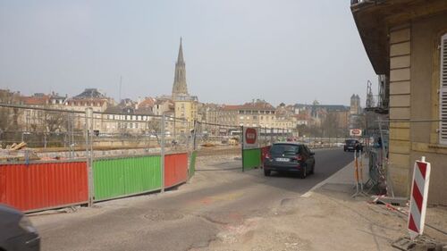 La saignée : entre l'ancienne gare et l'hôpital Belle-Isle