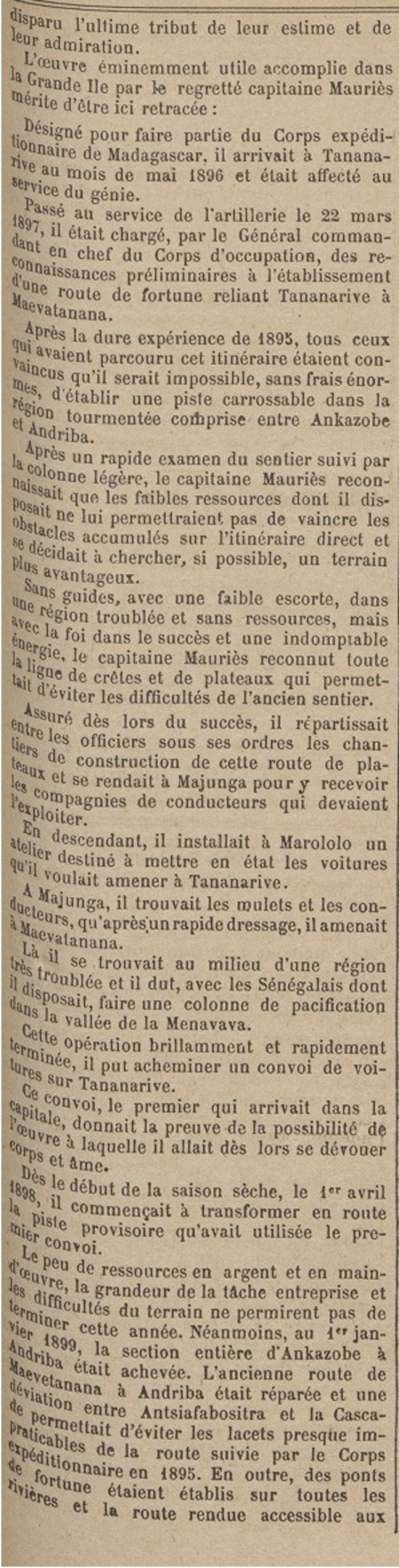- Capitaine Fortuné MAURIES