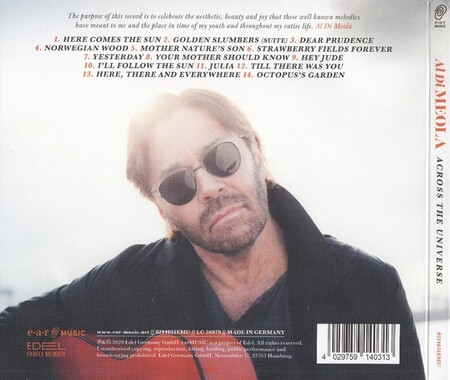 Hommage aux Beatles : All Di Meola - Across the universe (2020)
