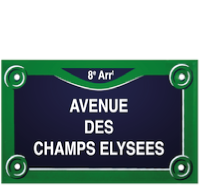 Plaque de rue ville de Paris émaillée avec ou sans fronton