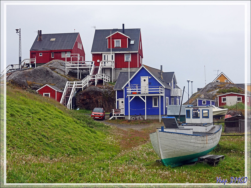 Balade dans Sisimiut, mais malheureusement sous la pluie - Groenland