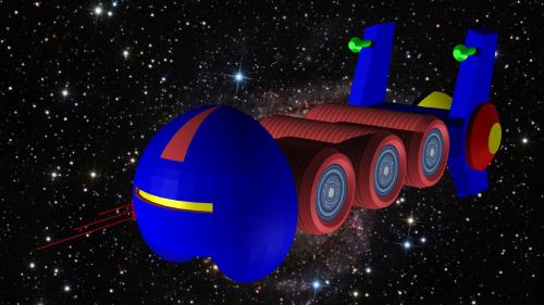 Spaceship #2 avec des textures