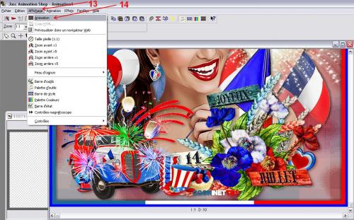 Explications pour mettre un gif animé avec Animation Shop et Photofiltre Studio X.14.0
