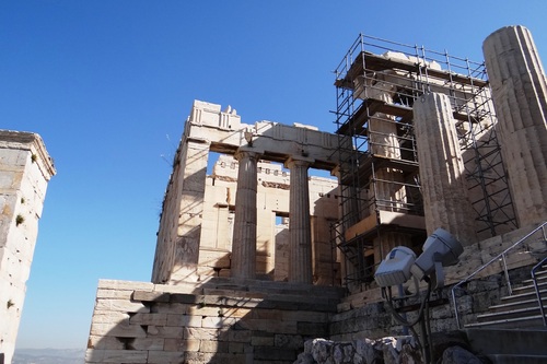 Les Propylées à l'Acropole d'ATHENES