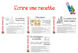 PROJET ATELIERS ECRITURE