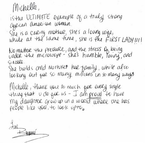 Beyonce écrit une lettre ouverte à Michelle Obama