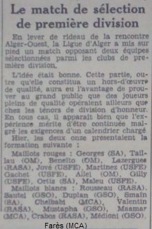 les sélectionnés du mouloudia