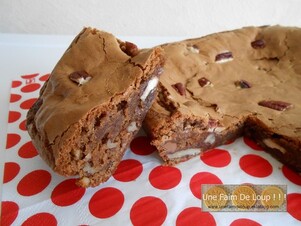 Brownie aux pépites de chocolat blanc