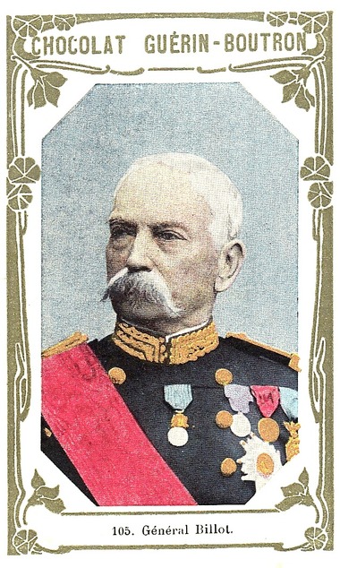 Général Billot (chromo Chocolat Guérin-Boutron. Livre d’or des célébrités contemporaines. Impression photomécanique. Circa 1900