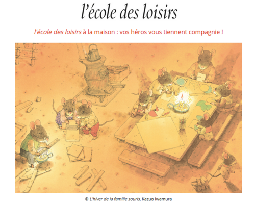 L'Ecole des Loisirs anime voq journées à la maison