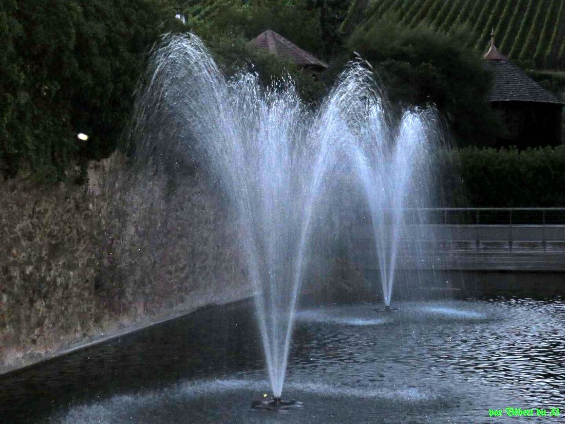 un jet d'eau en Alsace