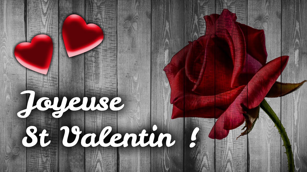 151 - Joyeuse St Valentin - Carte virtuelle de saint valentin - rose rouge  - YouTube