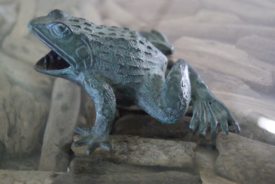 Crapaud en bronze