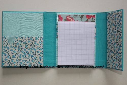 Cartonnage : petit carnet de sac