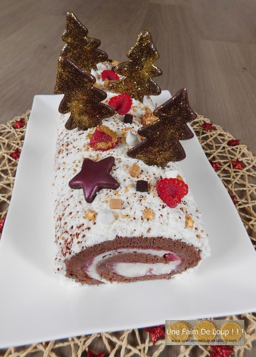 Bûche roulée choco’ framboise