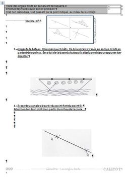 Géométrie: les angles droits - évaluation