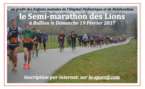 Dimanche 19 février 2017 : Semi-marathon des lions de Bullion