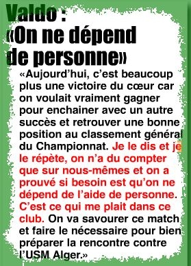 Vendredi 17.04.2015 à Bologhine à Huis clos MCA-CRB 3-00