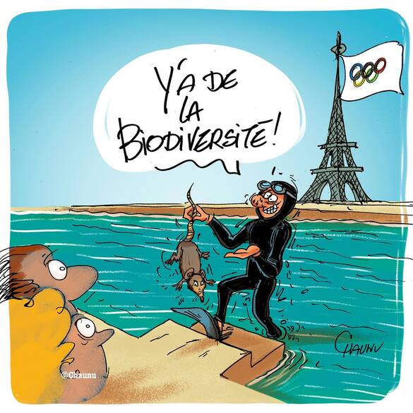 La Seine sera-t-elle propre pour les Jeux Olympiques ? se demandent les caricaturistes....