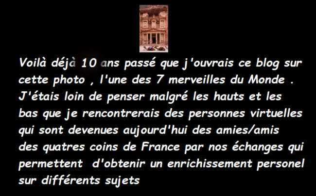 10 ans passé....... il prenait naissance .