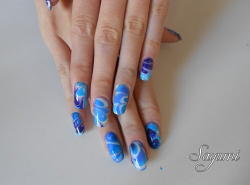 Nail Art Water Marble polaire