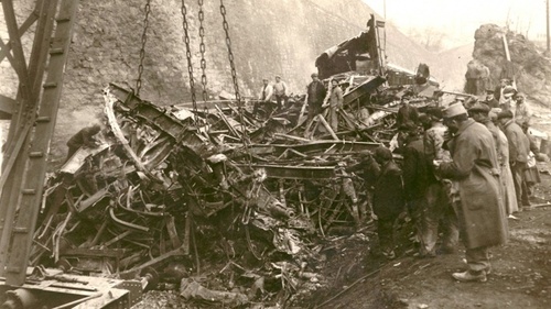 Déraillement d'un train en 1917