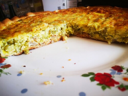 Quiche au Haddock et aux légumes.