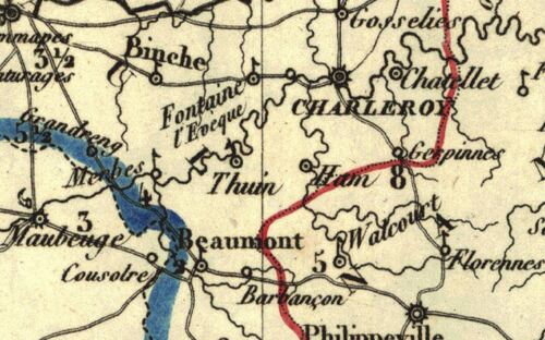 Monin & Fremin - Belgique 1836 (cartocassini)