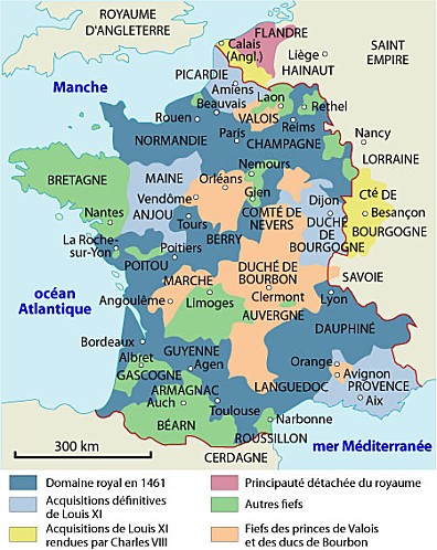 Carte France Louis-XI