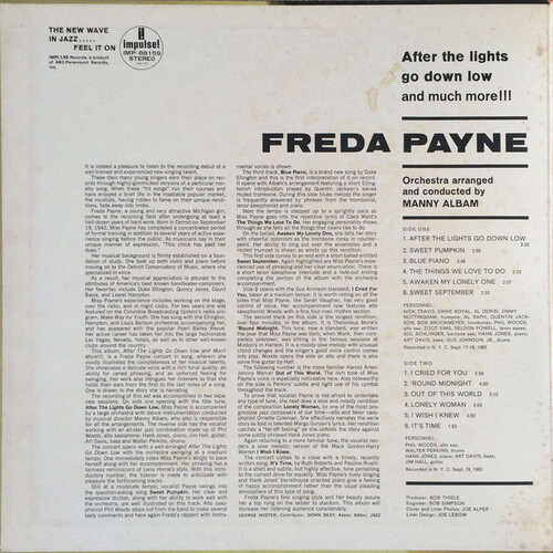 Freda Payne : Album " After The Lights Go Down Low And Much More !!! " ¡Impulse! Records AS 53 [ US ]