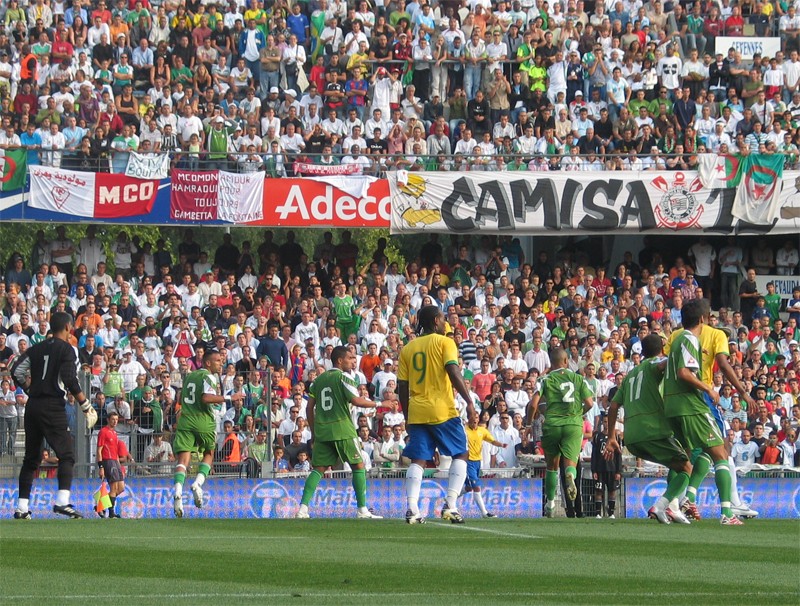 le Mercredi 22 août 2007  au stade de la Mosson, Montpellier Brésil - Algérie 2-0