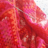 Couvre-lit en granny - Le crochet